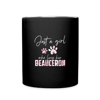Beauceron - Tasse einfarbig - Schwarz - Vorne