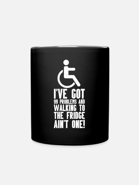 Rollstuhl - Tasse einfarbig - Schwarz