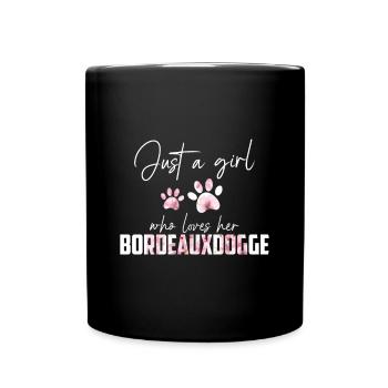 Bordeauxdogge - Tasse einfarbig - Schwarz - Vorne