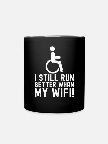 Rollstuhl - Tasse einfarbig - Schwarz