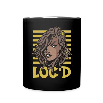 It's The Locs For Me - Afro Hair Black American - Tasse einfarbig - Schwarz - Vorne