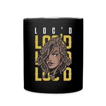 It's The Locs For Me - Afro Hair Black American - Tasse einfarbig - Schwarz - Vorne