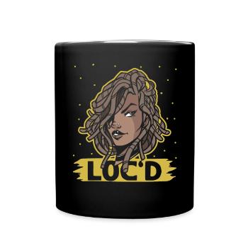 It's The Locs For Me - Afro Hair Black American - Tasse einfarbig - Schwarz - Vorne