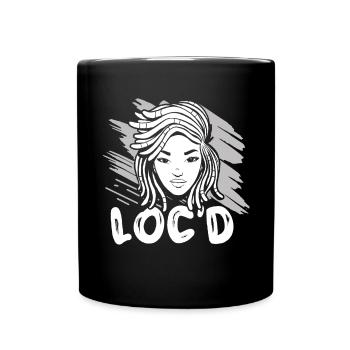 It's The Locs For Me - Afro Hair Black American - Tasse einfarbig - Schwarz - Vorne