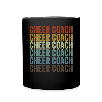 Cheer Coach Leopard - Tasse einfarbig - Schwarz - Vorne
