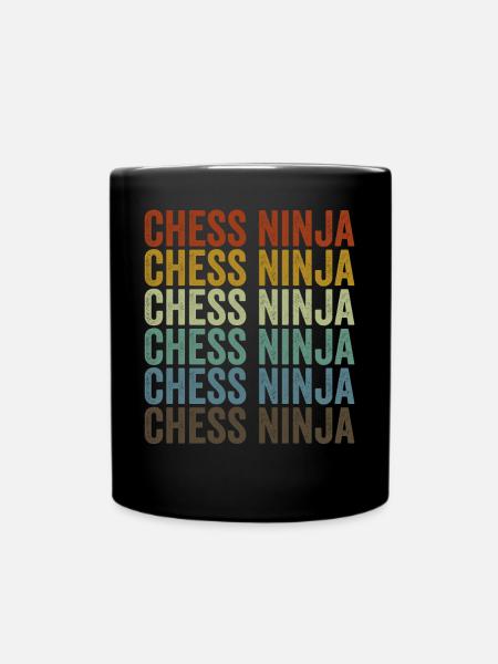 Schach Ninja Schach Brettspiel Gambit - Tasse einfarbig - Schwarz