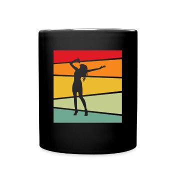 Chanter rétro - Mug uni - noir - Devant