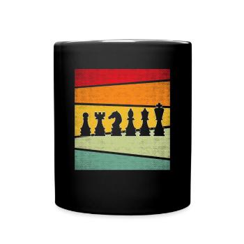 Échecs rétro - Mug uni - noir - Devant