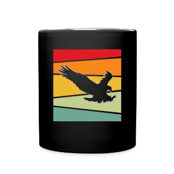 Adler Retro - Tasse einfarbig - Schwarz - Vorne