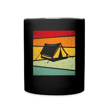 Camping Rétro - Mug uni - noir - Devant