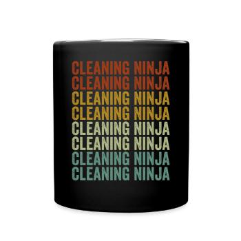 Nettoyage Ninja École Gardien Nettoyage Ninja - Mug uni - noir - Devant