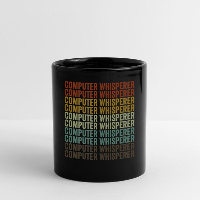 Computerflüsterer Computer Nerd IT Helpdesk Tasse einfarbig