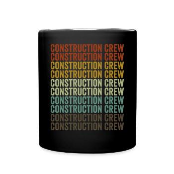 Équipe de construction Ouvriers de la construction Excavatrices - Mug uni - noir - Devant