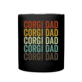 Corgi Papa Corgi Papa Dog Papa American Hun - Mug uni - noir - Devant