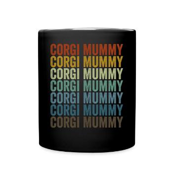 Corgi Mumie Corgi Mumie Halloween Hundeliebhaber - Tasse einfarbig - Schwarz - Vorne