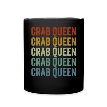 Crab Queen Crab lover Women - Full Colour Mug - black - Front