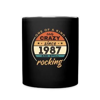 Unique en son genre totalement fou depuis 1987 Rocking - Mug uni - noir - Devant