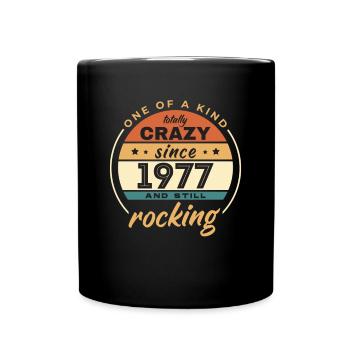 Unique en son genre totalement fou depuis 1977 Rocking - Mug uni - noir - Devant