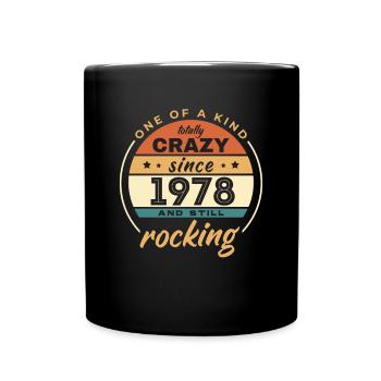 Unique en son genre totalement fou depuis 1978 Rocking - Mug uni - noir - Devant
