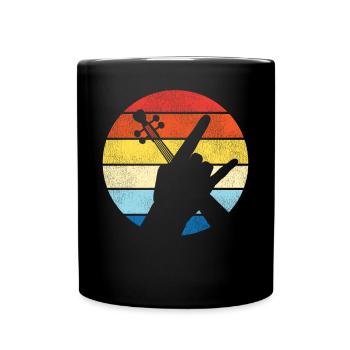 Violin Violinist Retro Vintage - Full Colour Mug - black - Front