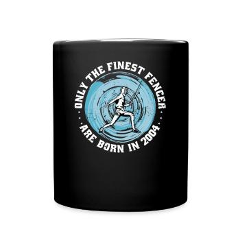 Fencer born 2004 Birthday fencing athlete - Full Colour Mug - black - Front