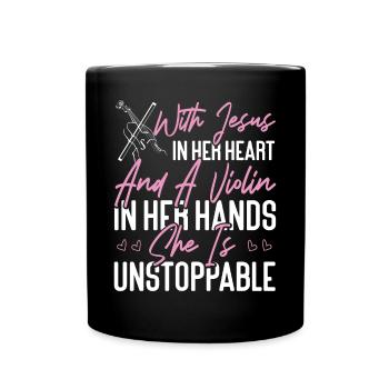 Violoniste Violoniste Jesus Faith - Mug uni - noir - Devant