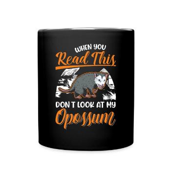 Opossum Gift Possum Marsupial - Full Colour Mug - black - Front