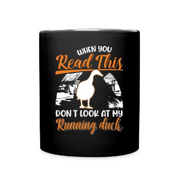 Indian Running Duck Bouteille cadeau Canard Canard - Mug uni - noir - Devant