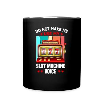 Casino Gambling Slot Machine à sous Jeu de cartes - Mug uni - noir - Devant