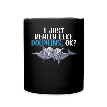 Dolphin Lover Marine Biology Animal sous-marin - Mug uni - noir - Devant