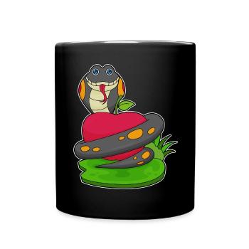 Snake Apple - Full Colour Mug - black - Front