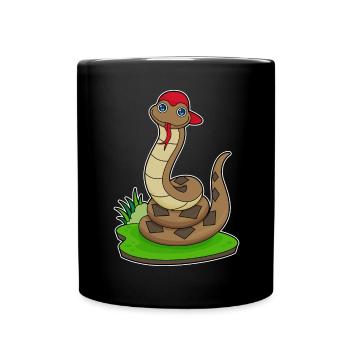 Bonnet de serpent - Mug uni - noir - Devant