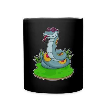 Schlange Sonnenbrille - Tasse einfarbig - Schwarz - Vorne