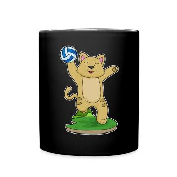 Joueur de volleyball chat Volleyball - Mug uni - noir - Devant