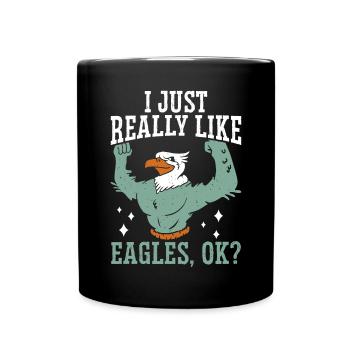 Bird Lover Animal Ornithology Eagle Whisperer - Full Colour Mug - black - Front