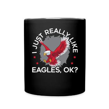 Bird Lover Animal Ornithology Eagle Whisperer - Full Colour Mug - black - Front
