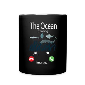 Taucher Tauchen Design Schnorcheln - Tasse einfarbig - Schwarz - Vorne