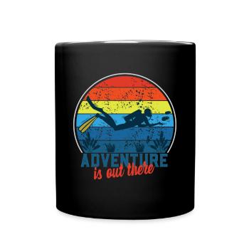 Taucher Tauchen Design Schnorcheln - Tasse einfarbig - Schwarz - Vorne