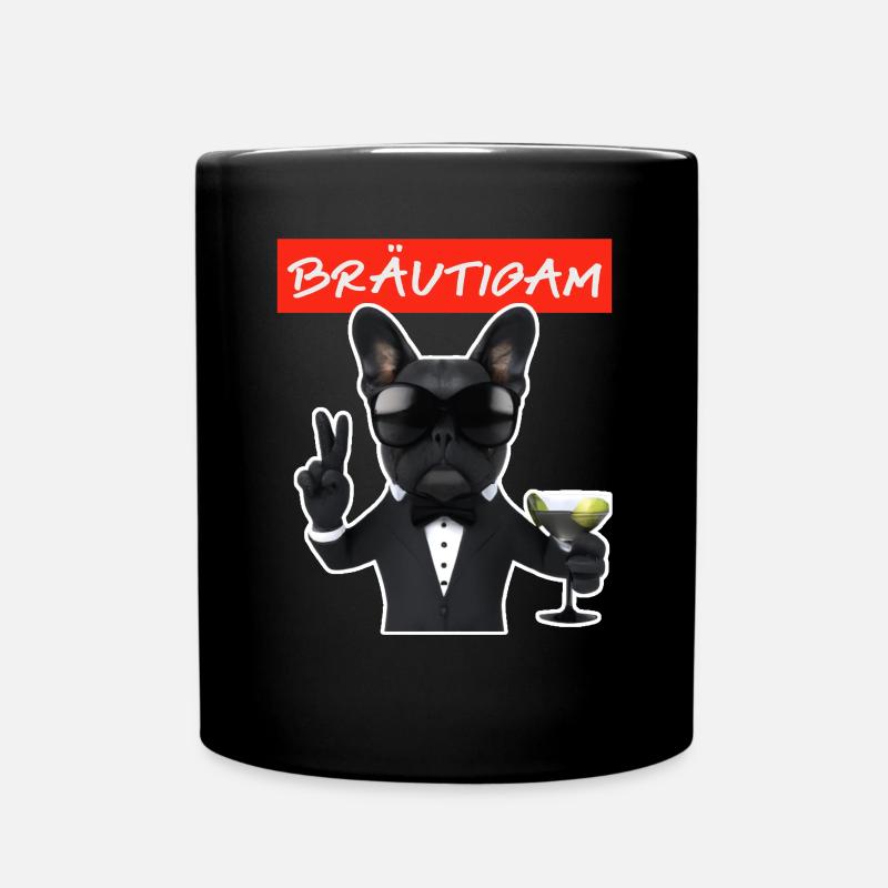 Bräutigam Junggesellenabschied Cooles Hunde Design - Tasse einfarbig - Schwarz