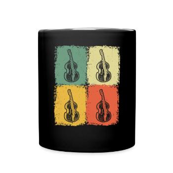 Double bass Double bass player Double bass player - Full Colour Mug - black - Front