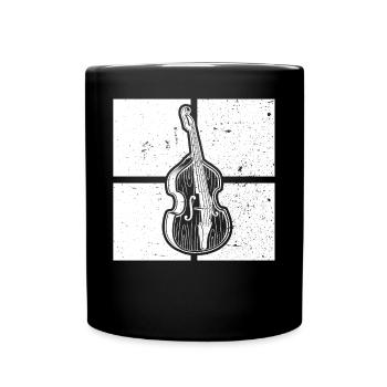 Double bass Double bass player Double bass player - Full Colour Mug - black - Front