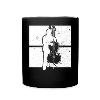 Double bass Double bass player Double bass player - Full Colour Mug - black - Front