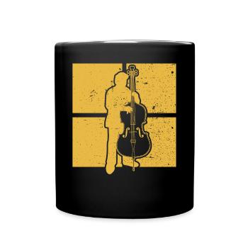 Double bass Double bass player Double bass player - Full Colour Mug - black - Front