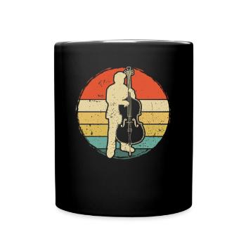 Double bass Double bass player Double bass player - Full Colour Mug - black - Front