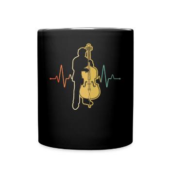Double bass Double bass player Double bass player - Full Colour Mug - black - Front