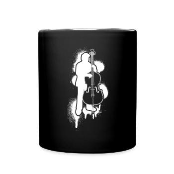 Double bass Double bass player Double bass player - Full Colour Mug - black - Front