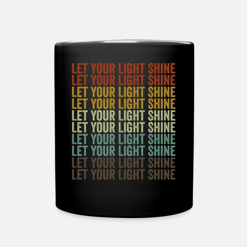 Let Your Light Shin Christian Matthew 5:1. - Full Colour Mug - black