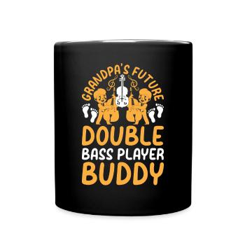 Contrebassiste - Grandpa’s Future Double Bass Play - Mug uni - noir - Devant