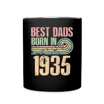 The best fathers were born in 1935, 88 years old, - Full Colour Mug - black - Front