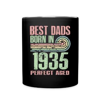 The best fathers were born in 1935, 88 years old, - Full Colour Mug - black - Front